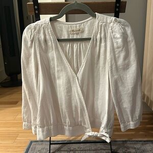Madewell tie wrap blouse